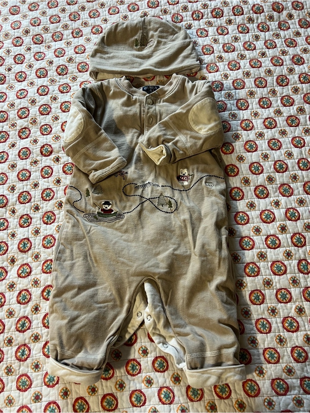 Bowen & Wright Set Double Layer Jumpsuit Bunting Camping Size 12 months